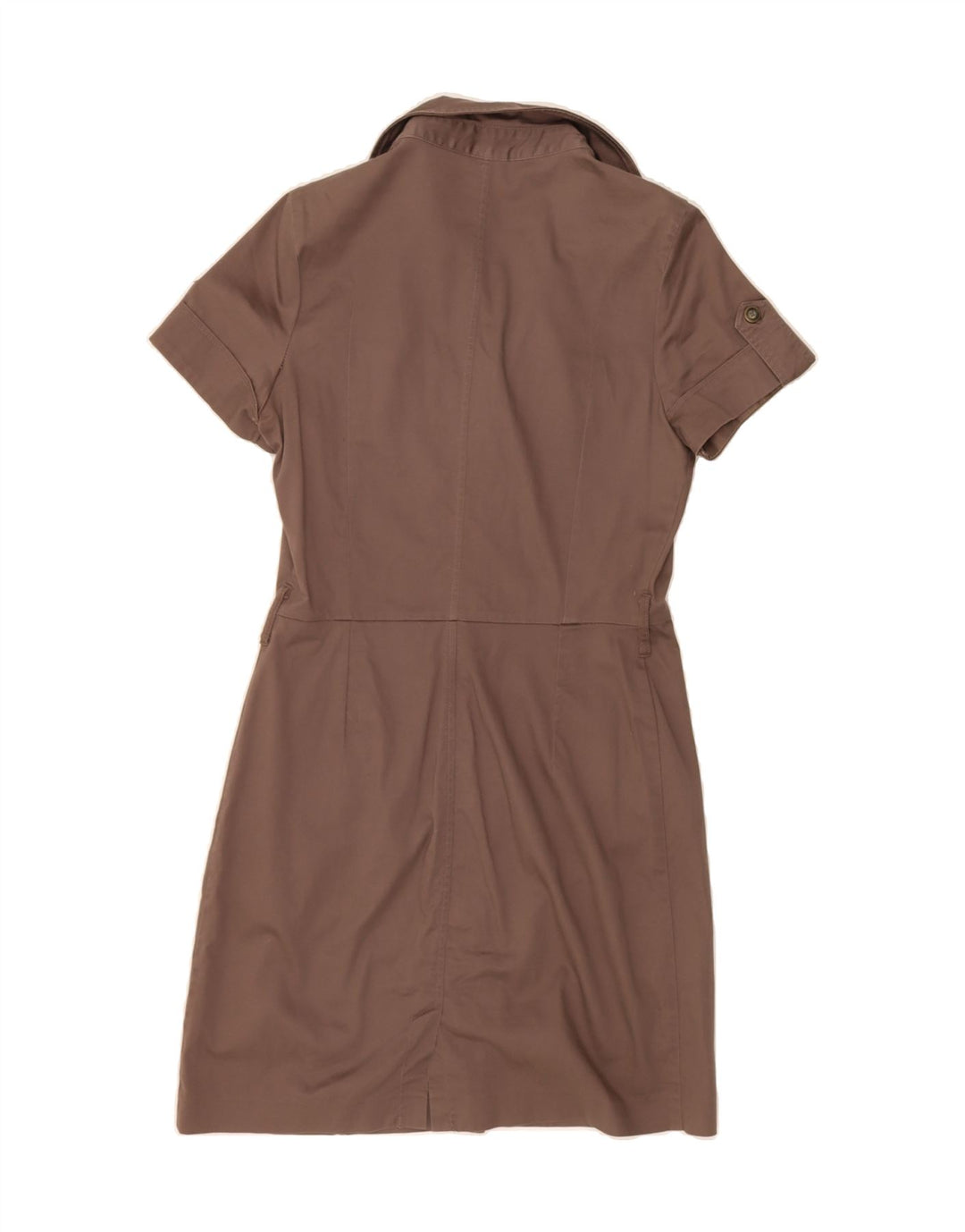 CAMAIEU Womens Short Sleeves Shirt Dress UK 12 Medium Brown Vintage Camaieu and Second-Hand Camaieu from Messina Hembry 