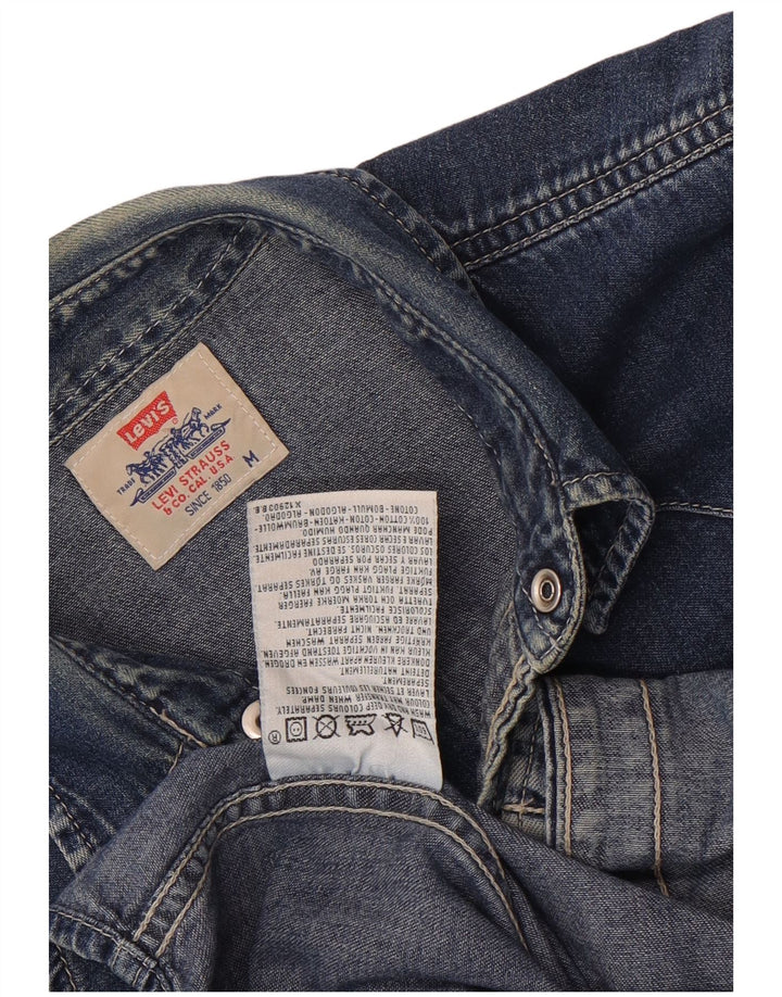 Levi's Denimskjorte til mænd, medium blå bomuld