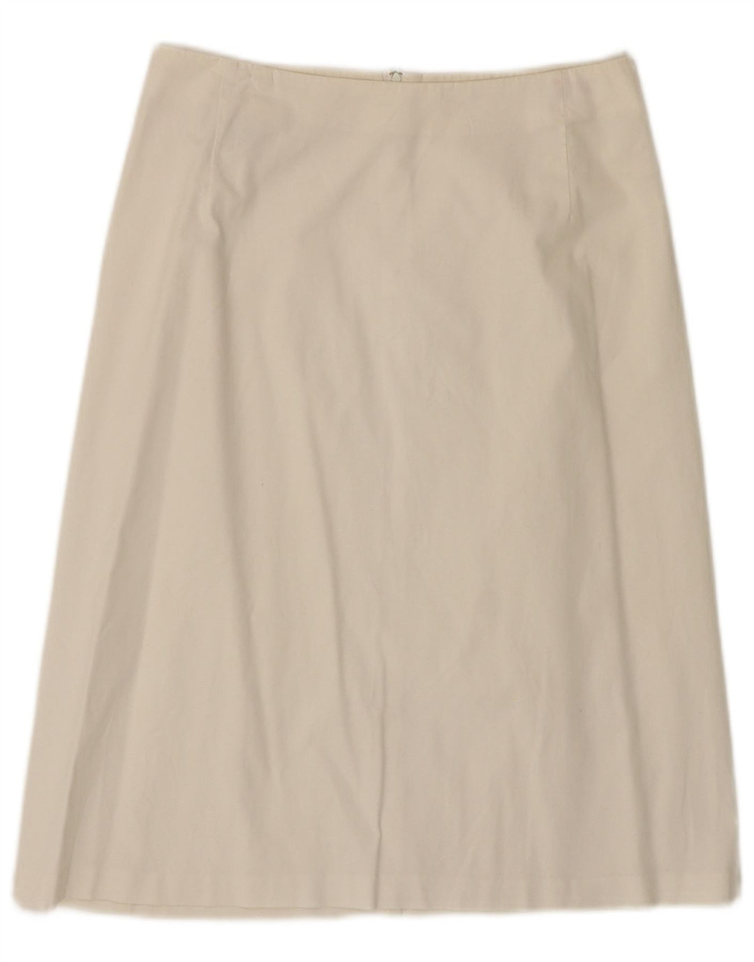 Benetton Dame A-Line Nederdel IT 42 Medium W28 Hvid Bomuld