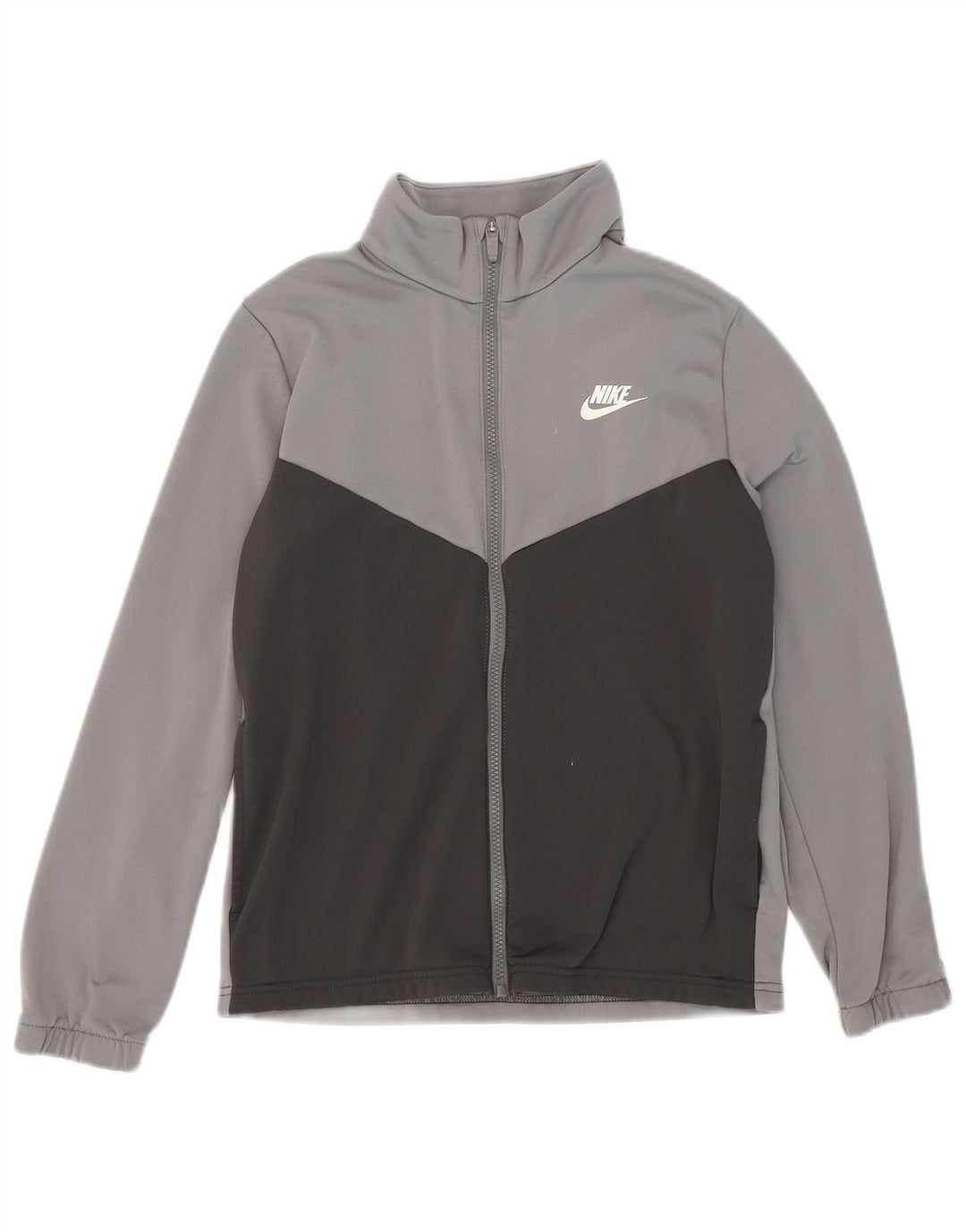 Nike drenge grafisk træningsdragt topjakke 13-14 år XL grå farveblok