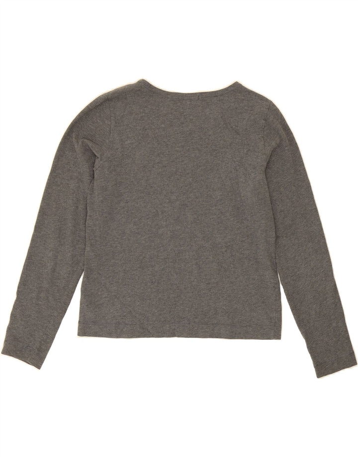 EDDIE BAUER Womens Top Long Sleeve UK 14 Medium Grey Cotton Vintage Eddie Bauer and Second-Hand Eddie Bauer from Messina Hembry 