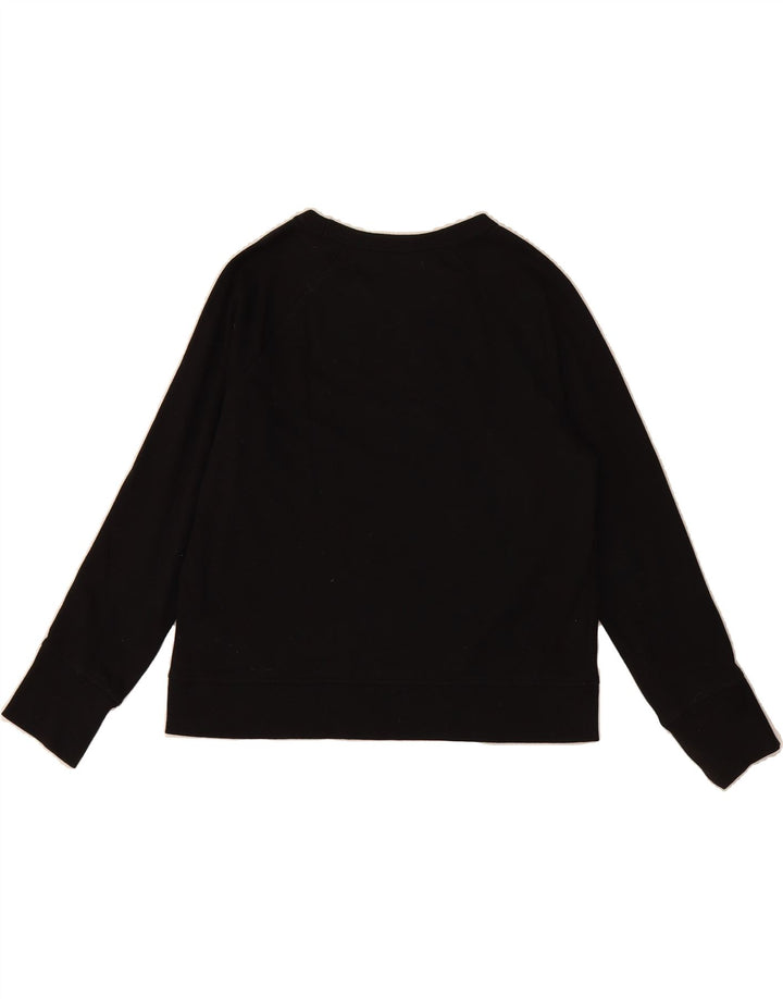 DKNY Womens Graphic Sweatshirt Jumper UK 16 Large Black Cotton Vintage Dkny and Second-Hand Dkny from Messina Hembry 