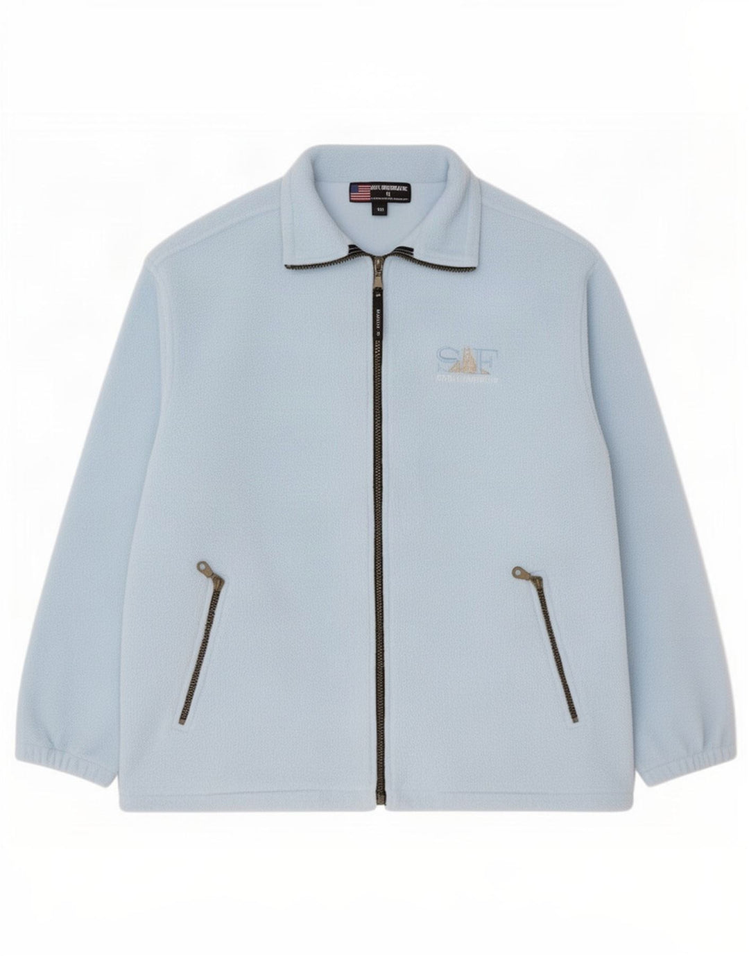 Vintage fleecejakke til mænd UK 38 Medium Blue