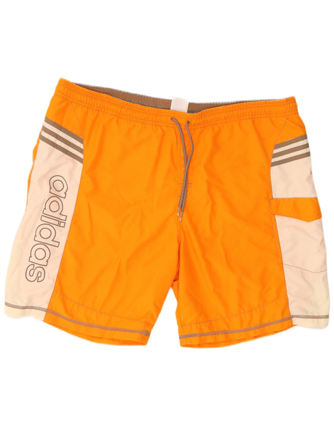 Adidas Herre grafiske svømmeshorts 2XL Orange Colourblock Polyester