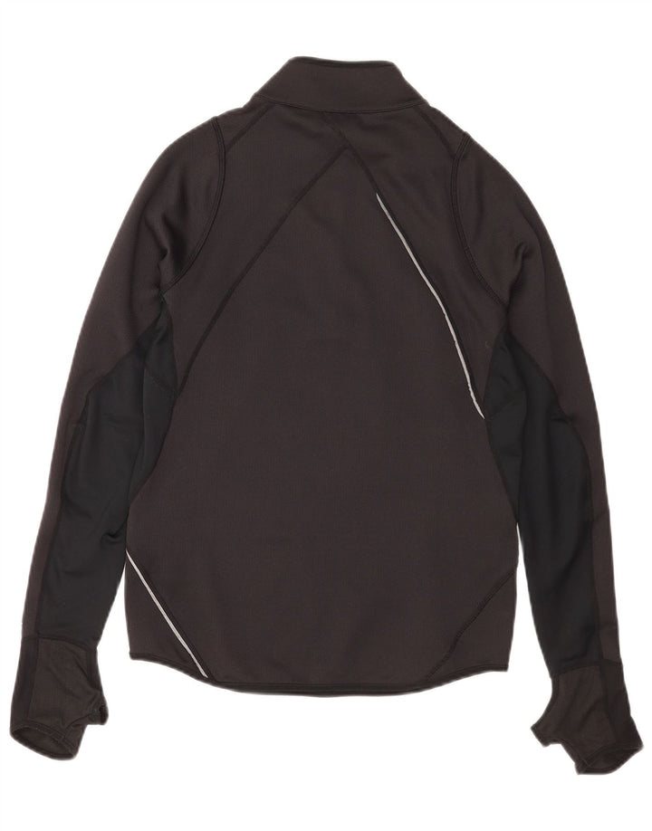 Nike Pullover med lynlås til mænd, træningsdragt, top UK 36/38 Lille sort farveblok