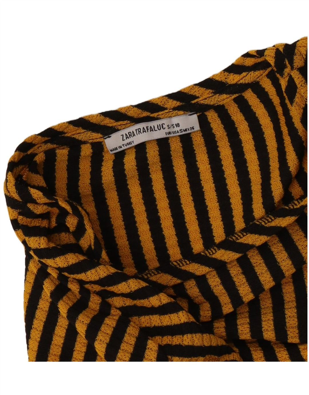 Zara Womens Crop Bluse Top UK 10 Small Gulstribet