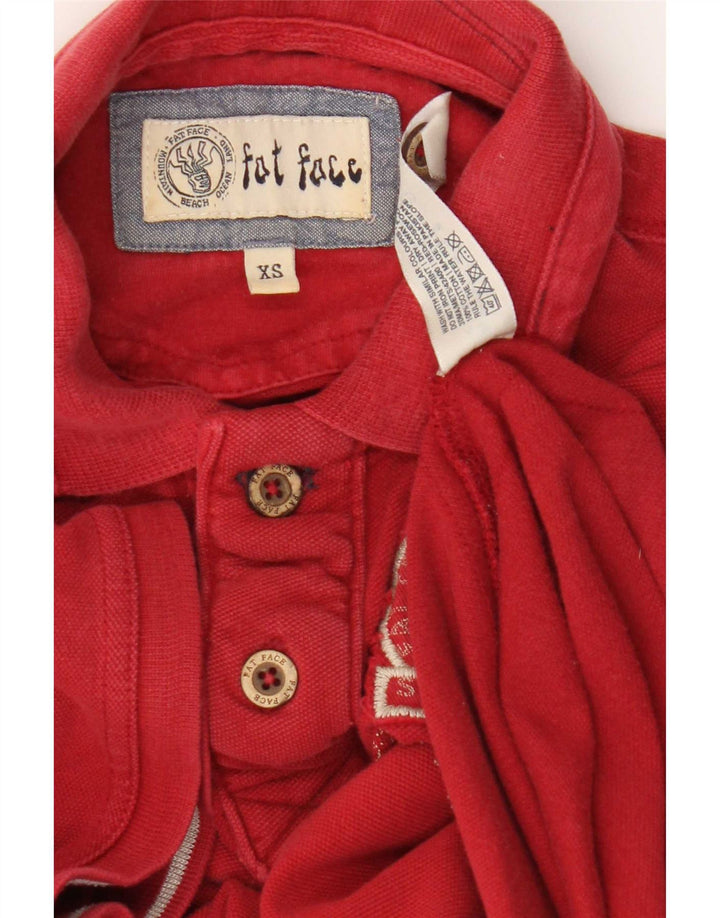 Fat Face Herre grafisk poloshirt XS rød bomuld