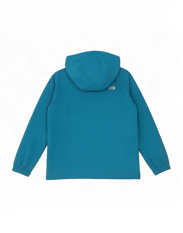 The North Face Womens Hooded Rain Jacket UK 16 Large Blue Polyester