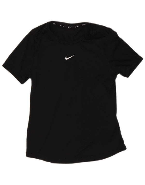 Nike Girls Dri Fit T-Shirt Top 10-11 år Medium Sort Polyester