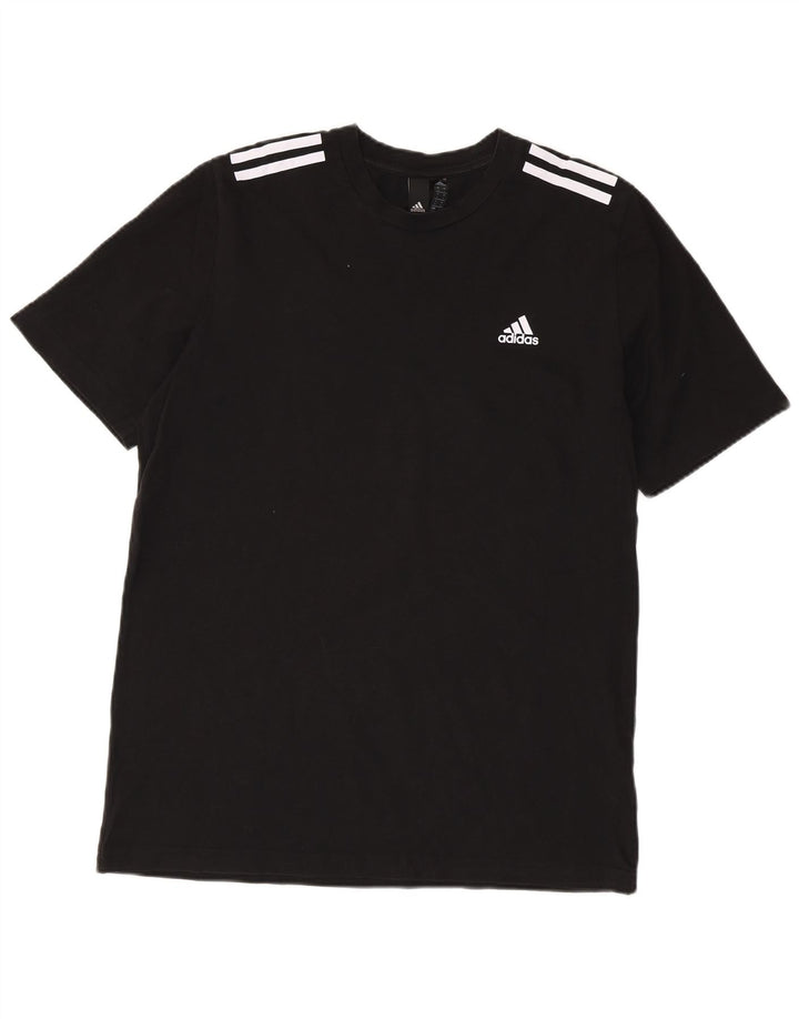 Adidas Herre T-Shirt Top Stor Sort Bomuld