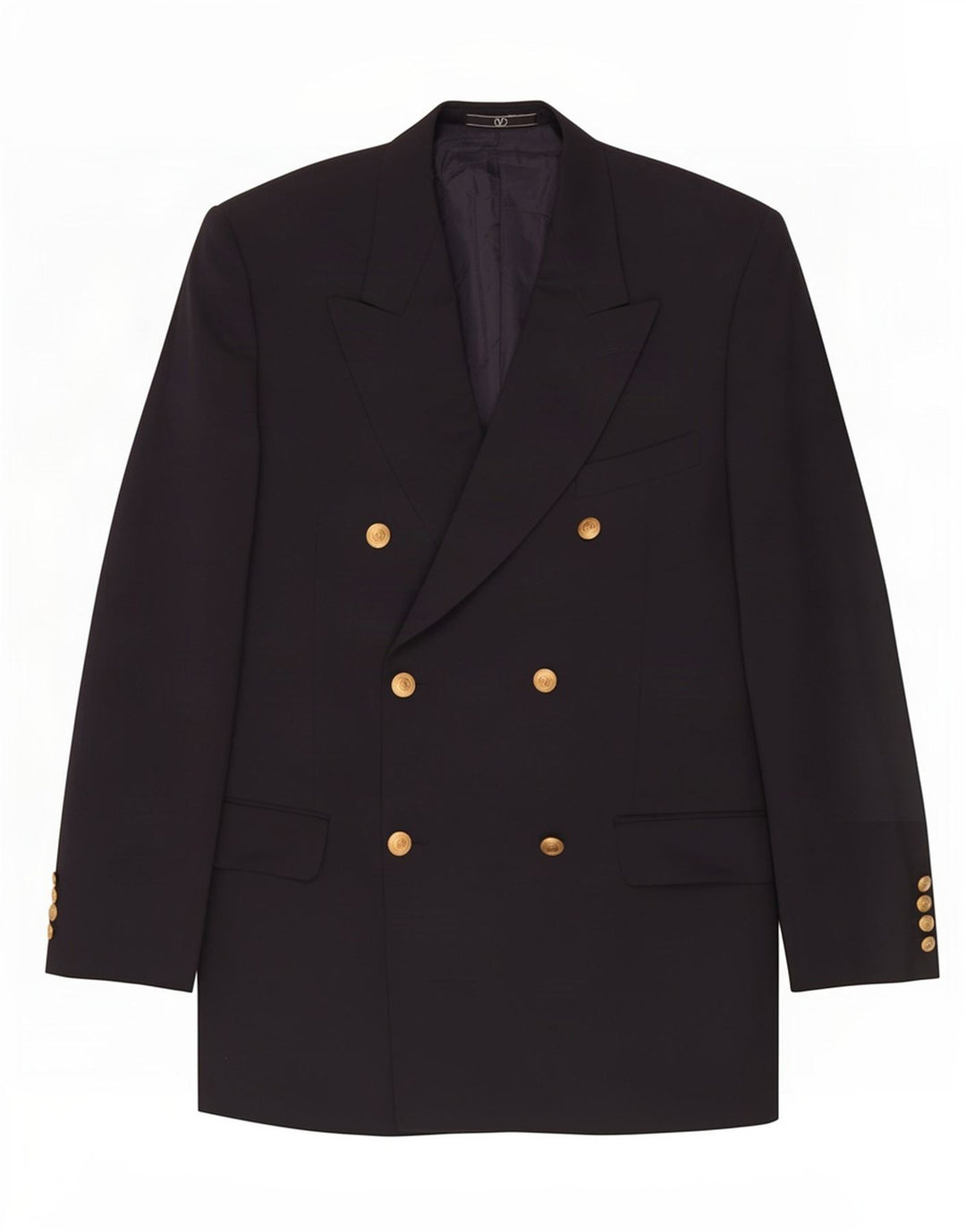 Valentino Herre Double Breasted Blazer Jacket UK 38 Medium Navy Blue