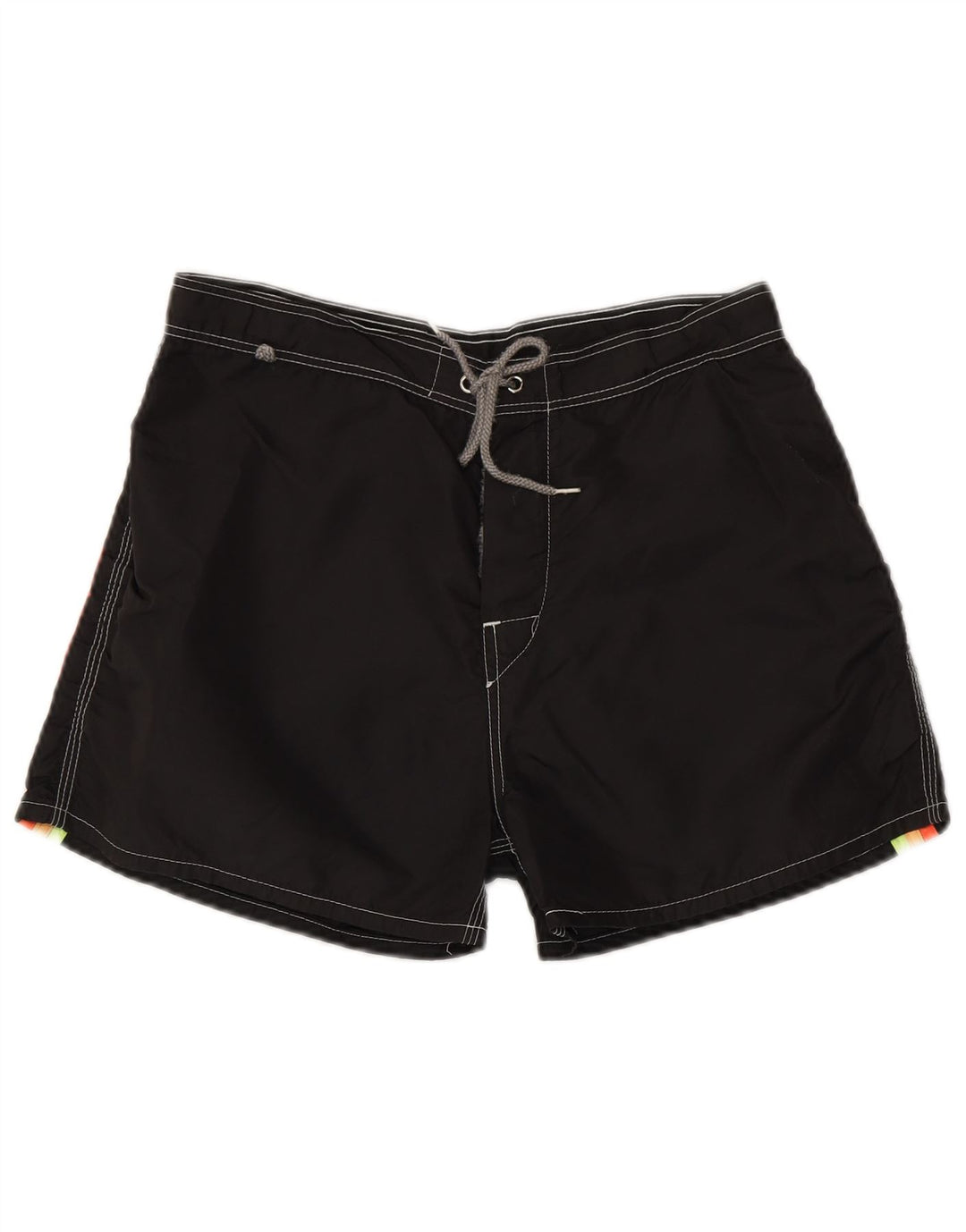 Sundek Herre badeshorts Medium Sort Stribet Nylon
