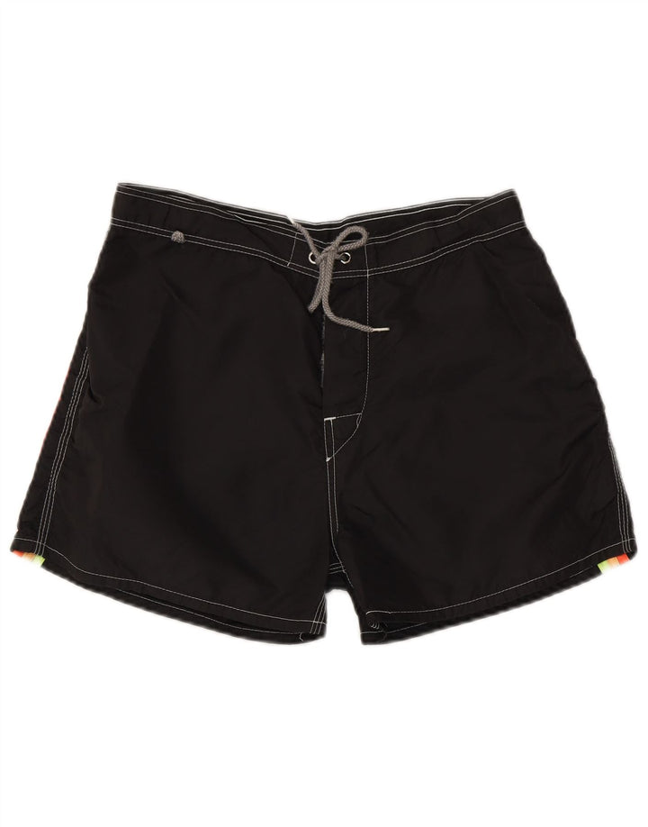Sundek Herre badeshorts Medium Sort Stribet Nylon