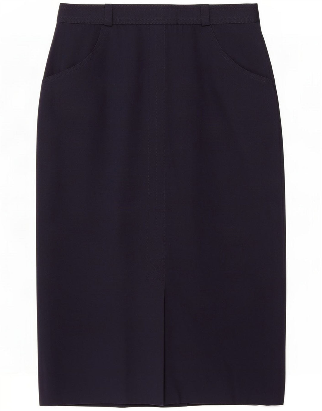Jobis Dame Midi Nederdel IT 42 Medium W30 Navy Blue Polyester