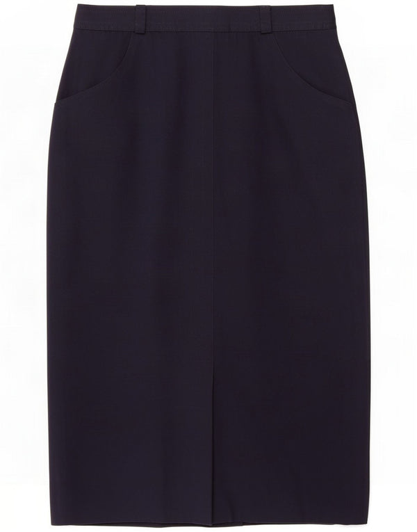 Jobis Dame Midi Nederdel IT 42 Medium W30 Navy Blue Polyester
