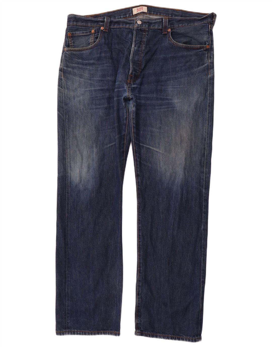LEVI'S Herre 501 Straight Jeans W40 L34 Marineblå Bomuld