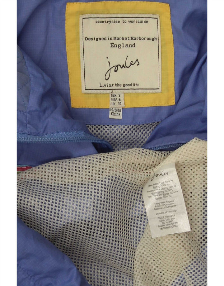 Joules Dame Hætte Oversized regnjakke UK 10 Small Blue Polyester