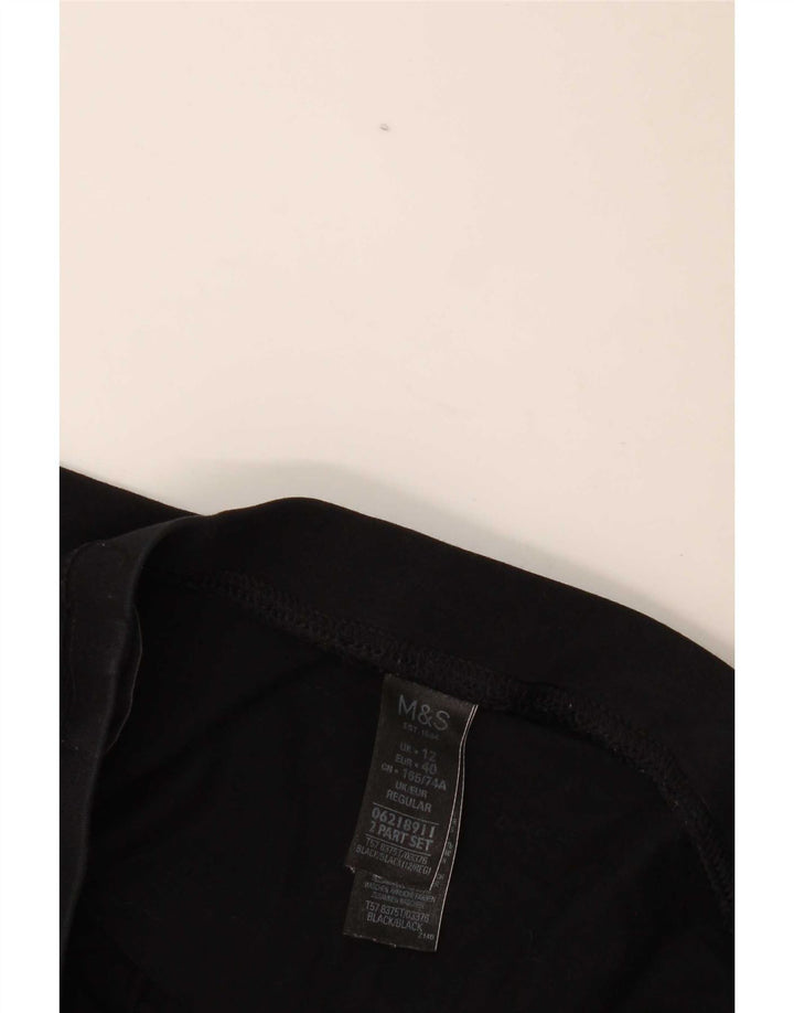 Marks & Spencer Dame Leggings UK 12 Medium Sort Bomuld