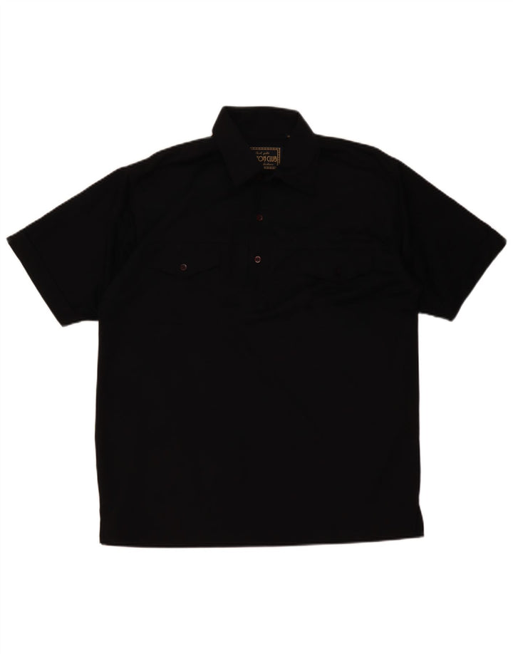 Cotton Club Herre poloshirt Medium Sort Polyester