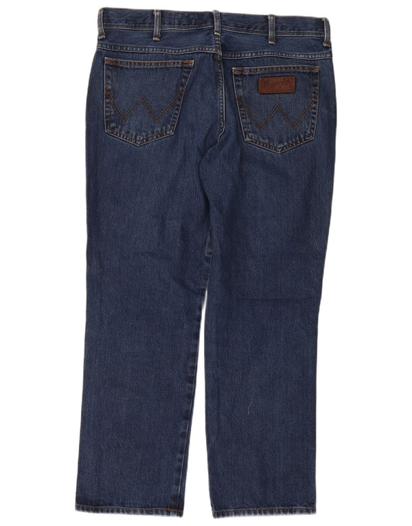 Wrangler Mens Texas Straight Jeans W38 L30 Blue Cotton