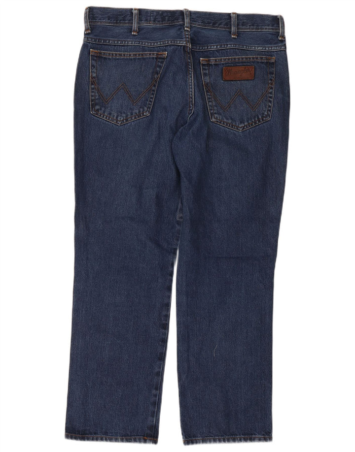 Wrangler Herre Texas Straight Jeans W38 L30 Blå Bomuld