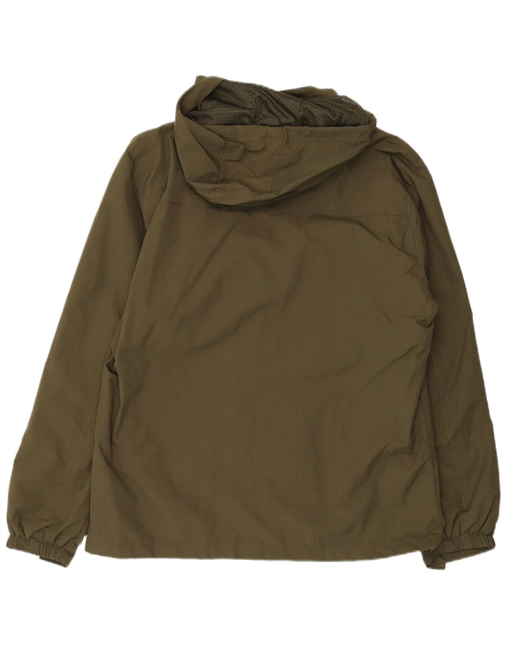 EDDIE BAUER Regnjakke med hætte til mænd UK 46 3XL Khaki