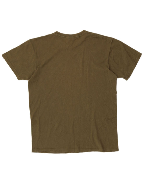 VANS Herre Klassisk grafisk T-shirt Top Medium Khaki Bomuld