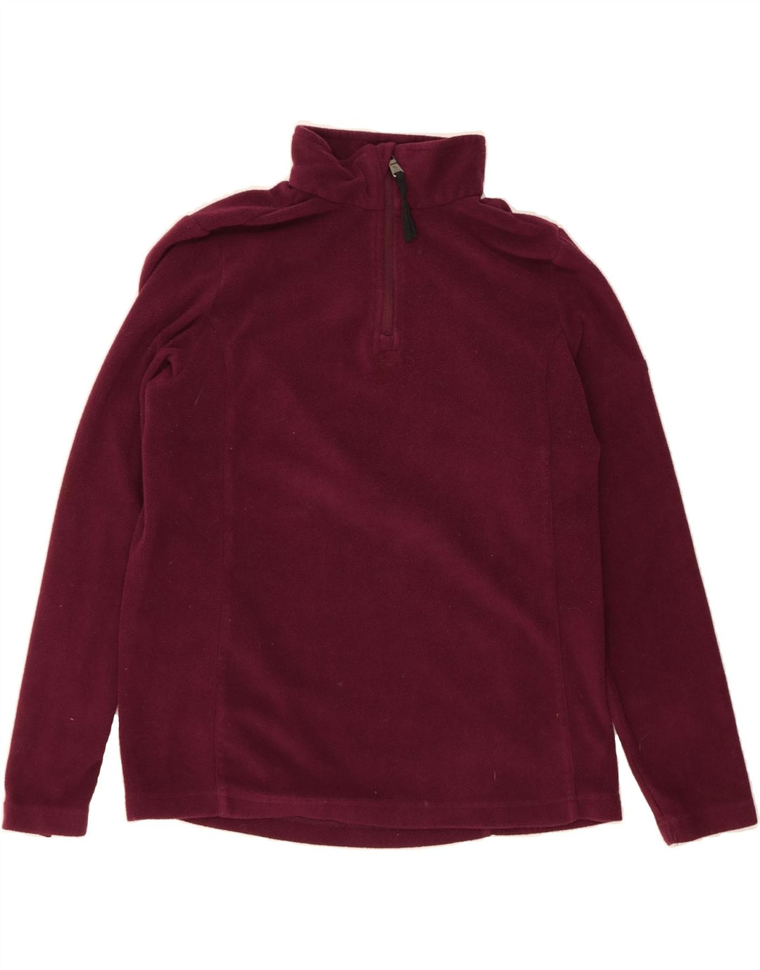 TOG 24 Womens Zip Neck Fleece Jumper UK 12 Medium Burgundy Polyester Vintage Tog 24 and Second-Hand Tog 24 from Messina Hembry 