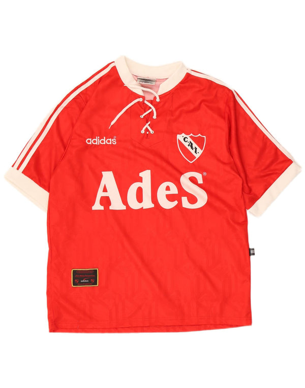 Adidas Herre 1995-1997 Independiente Hjemmeskjorte Medium Rød Polyester Sports