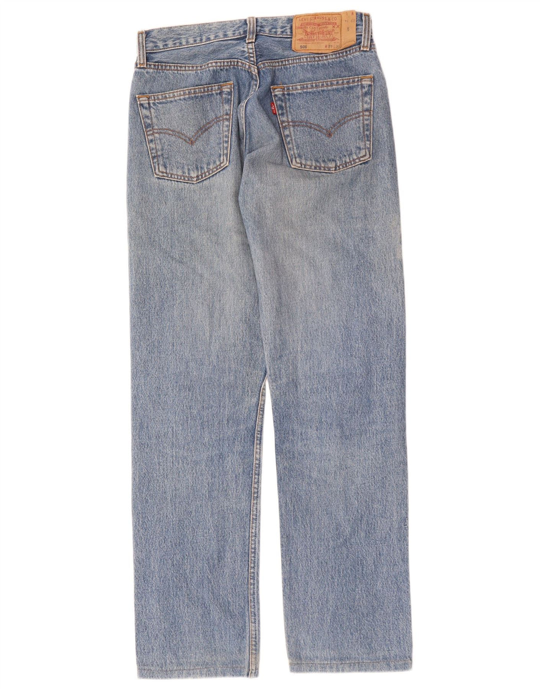 LEVI'S Herre 501 Straight Jeans W29 L30 Blå Bomuld