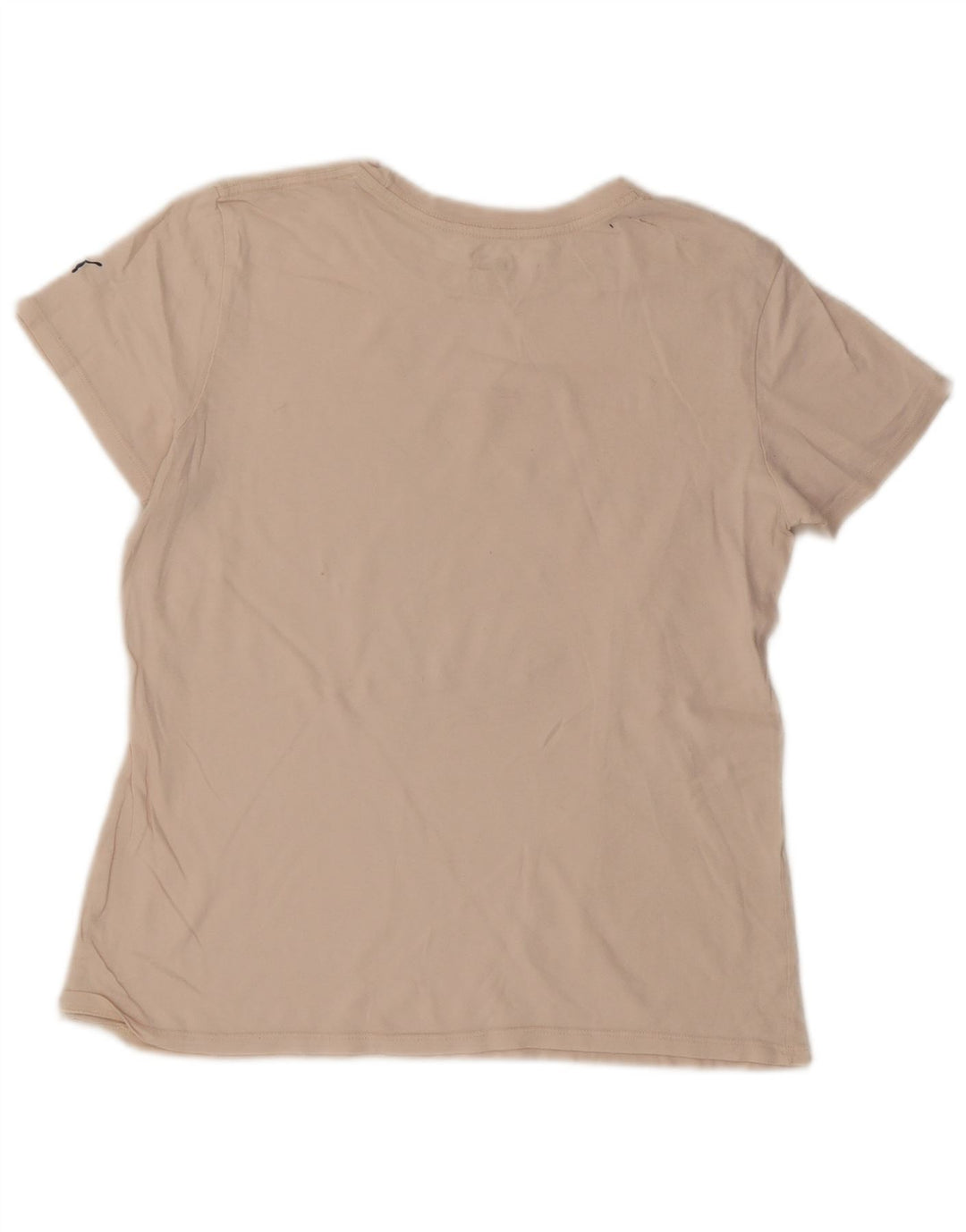 PUMA Womens Graphic T-Shirt Top UK 12 Medium Off White