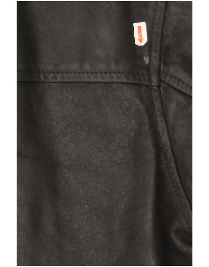 Vintage herre læderjakke IT 46 Lille sort læder