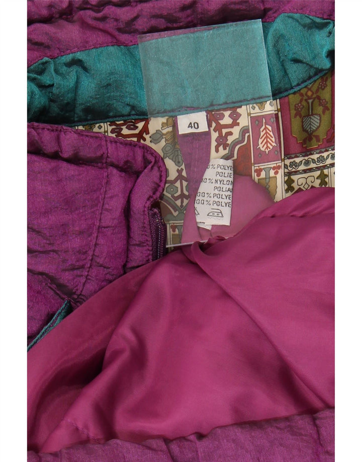 VINTAGE Womens Oversized Windbreaker Coat EU 40 Medium Purple Polyester Vintage Vintage and Second-Hand Vintage from Messina Hembry 
