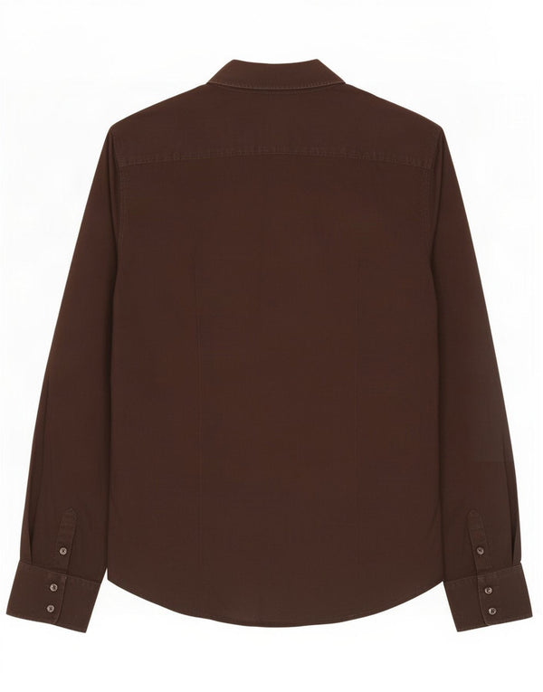 Tommy Hilfiger Dame Smoking Shirt US 8 Medium Brown