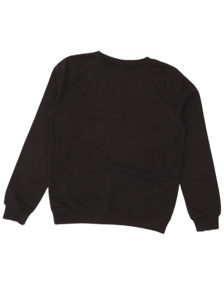 Ellesse Dame Grafisk Oversized Sweatshirt Jumper UK 14 Medium Sort