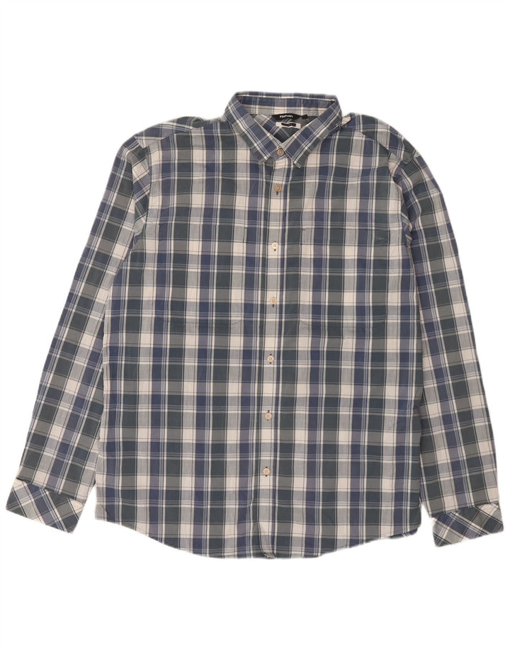 Rohan herreskjorte XL blå ternet polyester