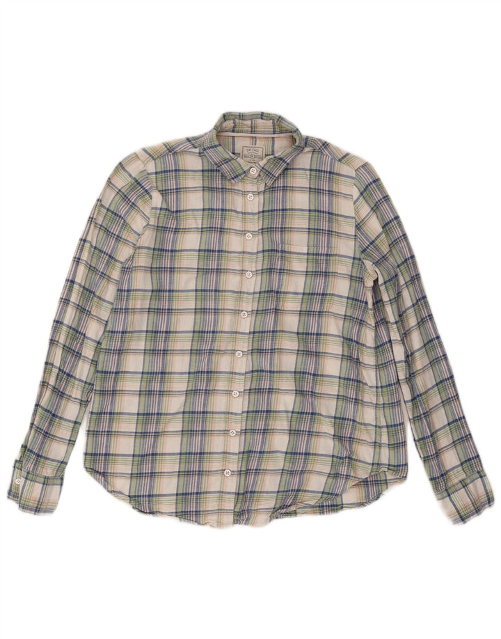 Fat Face Dame Classic Fit Flanell Shirt UK 12 Medium Multicolored Check
