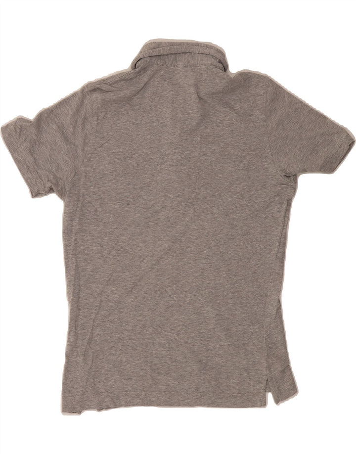 BENETTON Womens Polo Shirt UK 12 Medium Grey Vintage Benetton and Second-Hand Benetton from Messina Hembry 