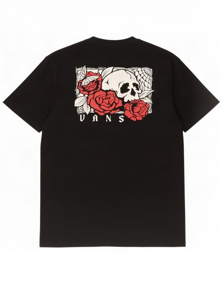 Vans Herre Grafisk T-Shirt Top Stor Sort Bomuld