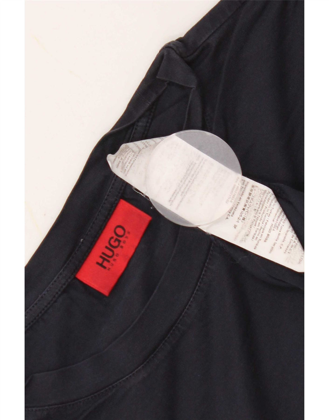 Hugo Boss Herre T-Shirt Top Medium Marineblå Bomuld
