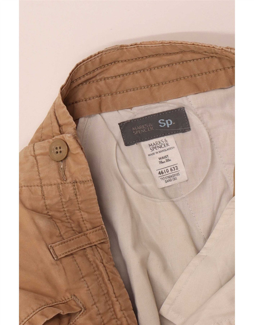 Marks & Spencer Herre Cargo Bermuda Shorts W30 Medium Beige Bomuld