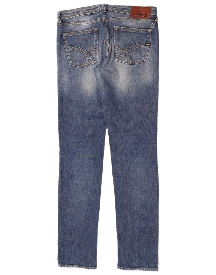 Gas Herre Slim Jeans W33 L34 Blå Bomuld