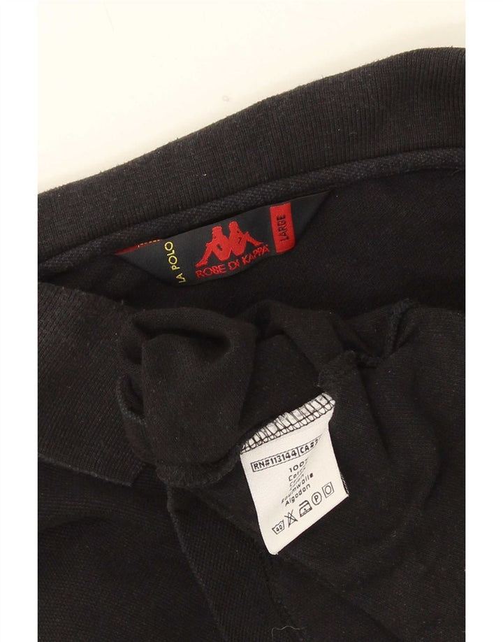 Kappa herre poloshirt stor sort bomuld
