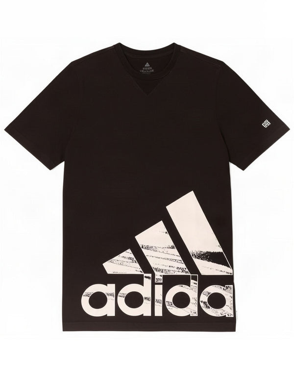Adidas drenge grafisk T-shirt top 15-16 år sort bomuld