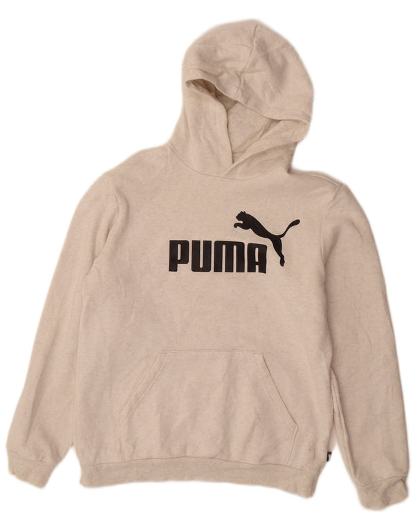 Puma Drenge Grafik Hoodie Trøje 15-16 År Grå Bomuld