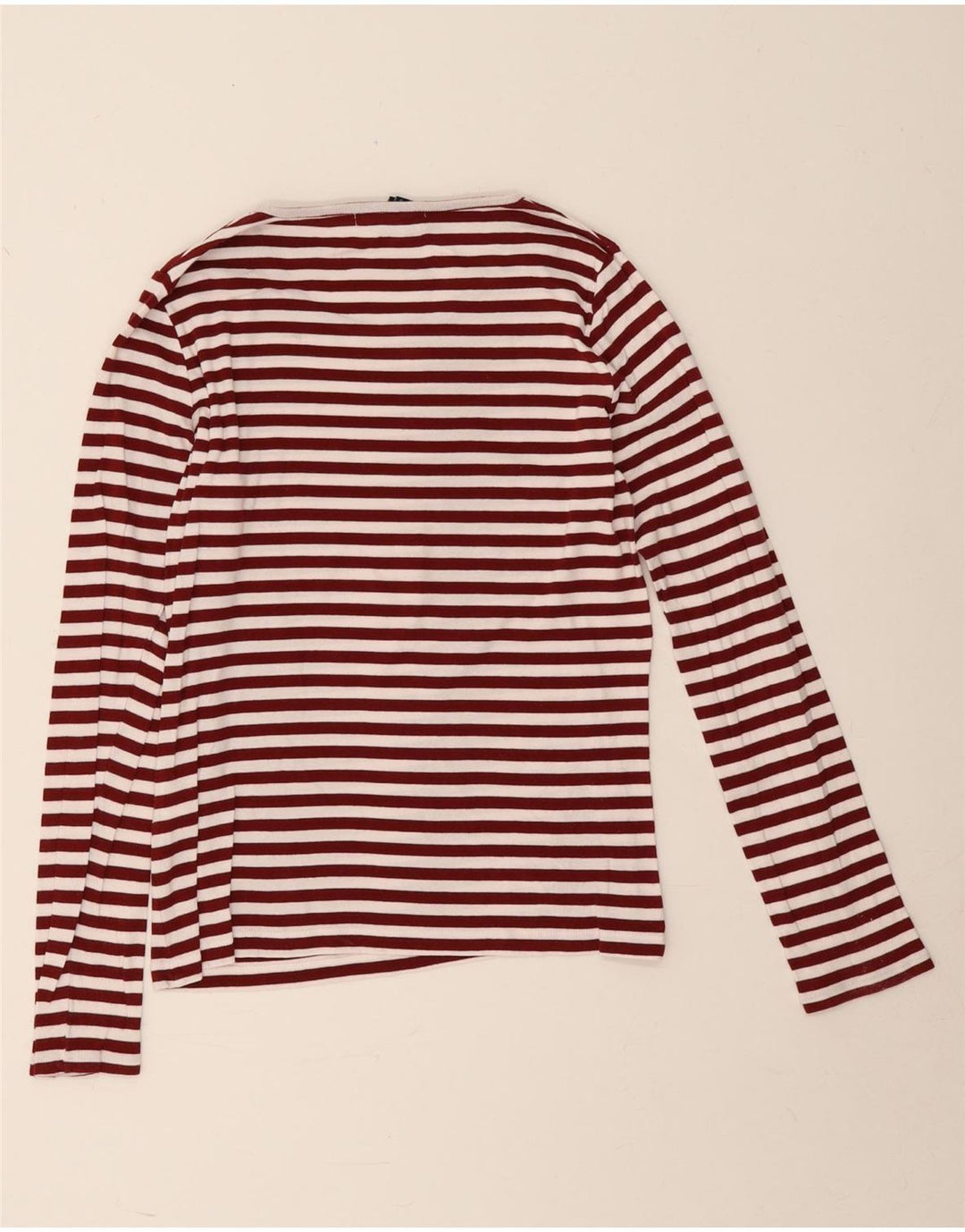 Gant Dame Top Langærmet UK 12 Medium Bourgogne stribet