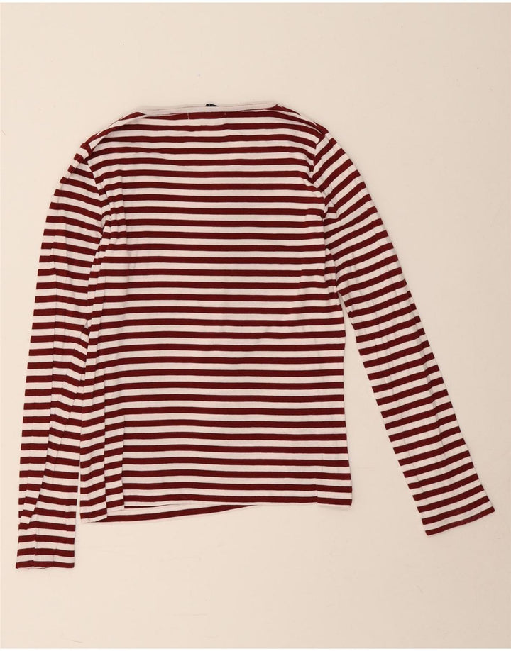 Gant Dame Top Langærmet UK 12 Medium Bourgogne stribet