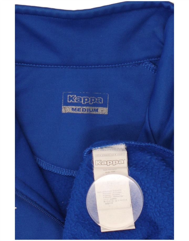 Kappa Herre Zip Neck Pullover Træningsdragt Top Medium Blue Polyester
