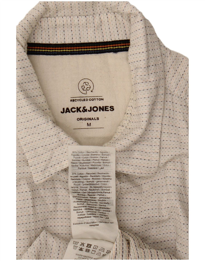 Jack & Jones Kortærmet Herreskjorte Medium Off White Plettet bomuld