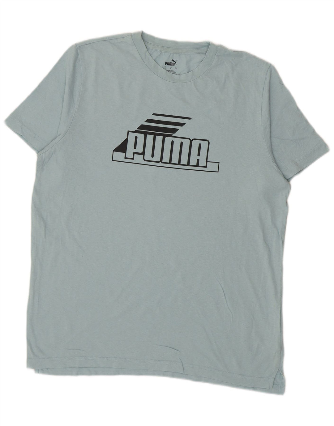 Puma Herre grafisk T-shirt Top Stor turkis bomuld